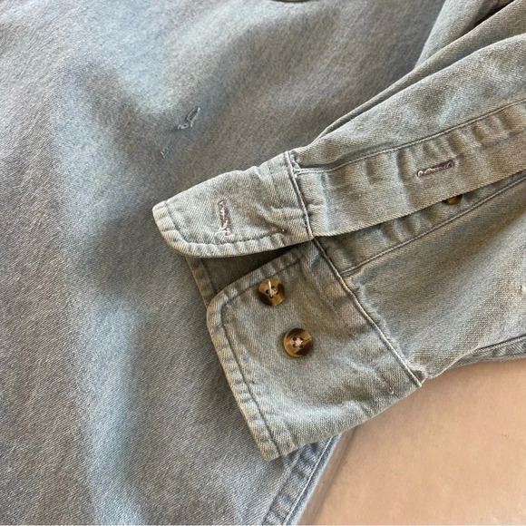 Vintage Team Woody Denim Light Blue Shirt Men size Large - Picture 14 of 17